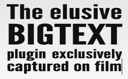 Bigtext Typography Plugin