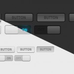 Black & White Buttons UI Set