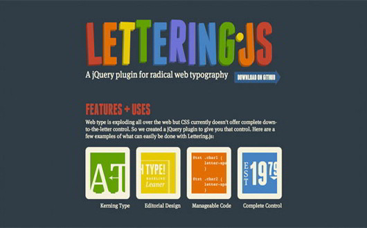 Lettering Js. Typography JQuery Plugin