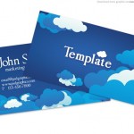 Blue Cloudy Sky Business Card Template