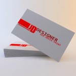 Business Card With Red Strip