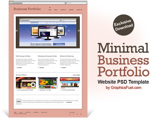 Business Portfolio Website PSD Template