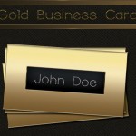 Free PSD Gold Business Card