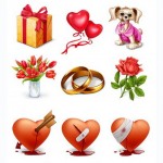 Free Valentine and Gift Icon set