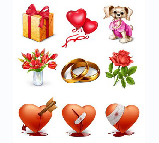 Free Valentine and Gift Icon set