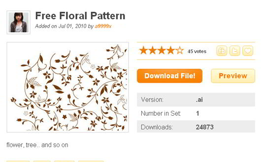 Free Floral Pattern