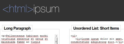 HTMl Ipsum