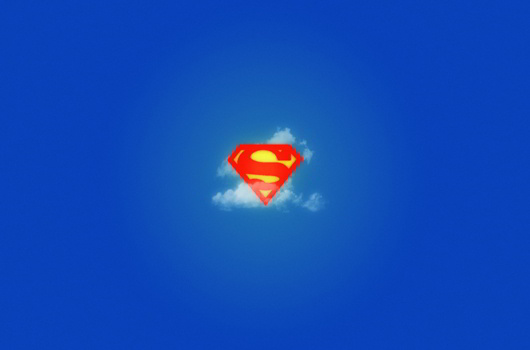 Superman in the clouds