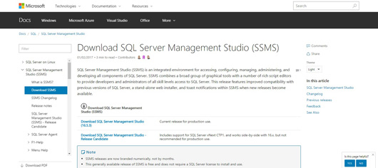 Download SQL Server Management Studio