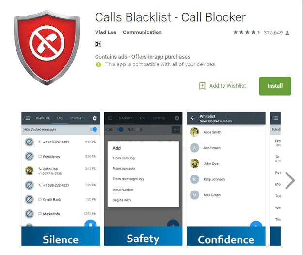 calls blacklist