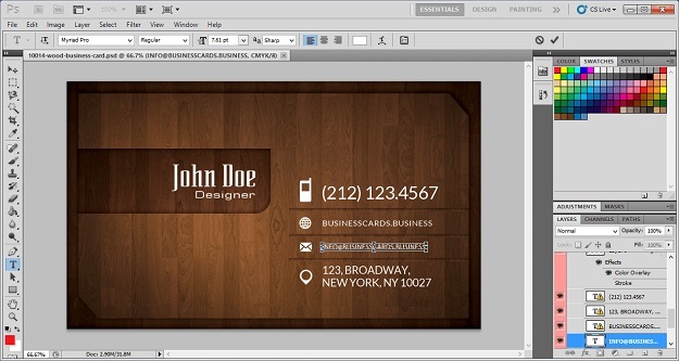 edit woody business card template