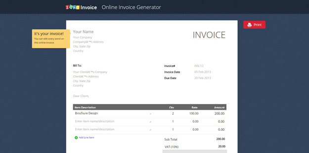 remove country field from zoho invoices