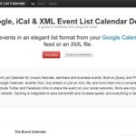 Google, iCal & XML Event List Calendar