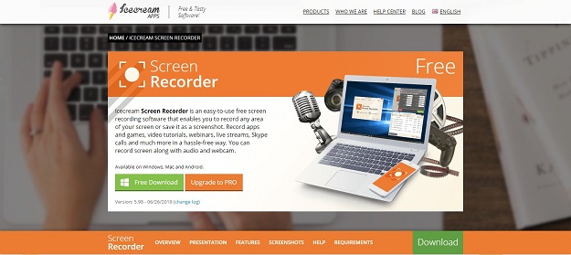 Icecream Screen Recorder 7.26 download the new version for apple